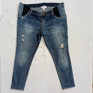 Isabel Maternity Crossover Panel Skinny Jeans. Size 16